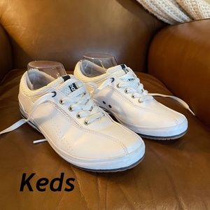 Womens White Leather Keds Size 8.5